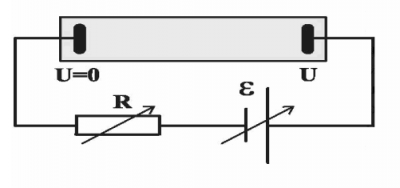 Рис. 1. Электрическая схема разряда в газовой трубке